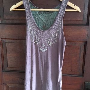 Embroidered tank